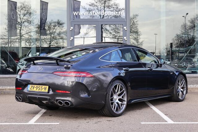 Mercedes-Benz AMG-GT 4-Door Coupe AMG 53 4MATIC+ Premium Plus I Performance stoelen I Achteras besturing I Luchtvering I Schuifdak I 360 camera I Distronic I Burmester I Head-up I Carbon pakket I I Nederlandse auto I 4 zitter I 1e eigenaar I Bruin leder I BTW auto I