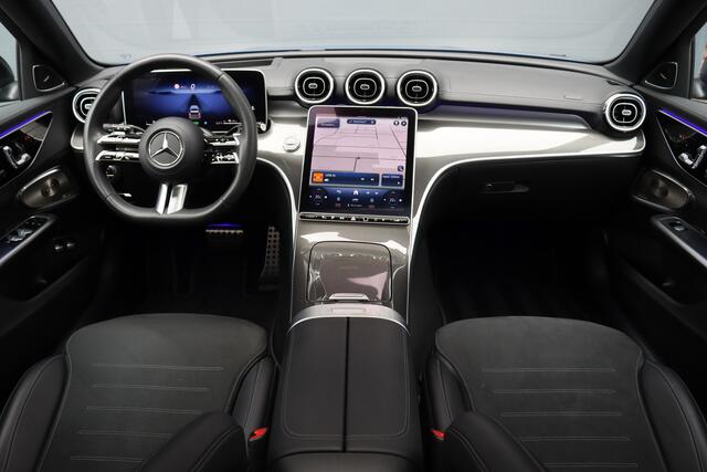 Mercedes-Benz C-KLASSE Estate 300 e AMG Line | Distronic Pro | Panoramadak | Burmester | Memory | HUD | Surround Camera | Trekhaak | Digital Light | Keyless Go | Night Pakket |