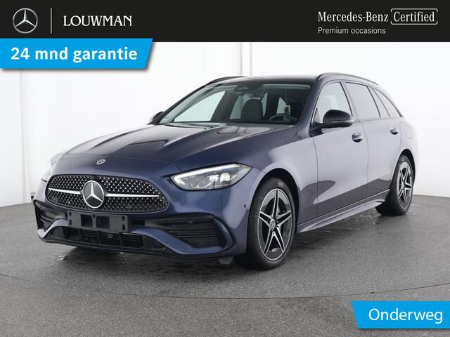 Mercedes-Benz C-KLASSE Estate 300 e Plug-In Hybride AMG Nightpakket | Trekhaak | Panoramadak | Memory | Stuur en Stoelverwarming | Dode Hoek Ass | Car Play | Inclusief 24 maanden Mercedes-Benz Certified garantie voor Europa.