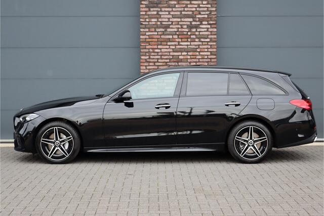 Mercedes-Benz C-KLASSE Estate 300 e AMG Line | Panoramadak | Distronic | Trekhaak | Memory | Sfeerverlichting Premium | Stoelverwarming | Nightpakket | Camera | Dodehoekassistent |