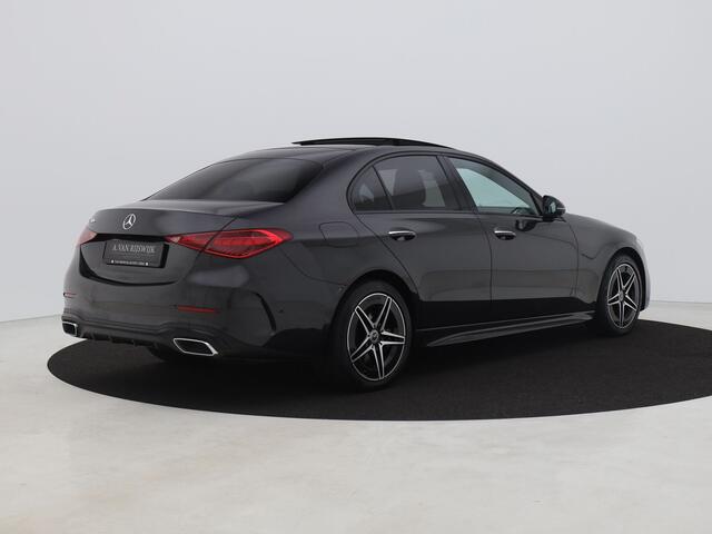 Mercedes-Benz C-KLASSE 300 e AMG Line | PANO | 360° | BURMESTER | SFEERVERLICHTING | ADAPTIVE | STOEL- EN STUURVERW. | TREKHAAK