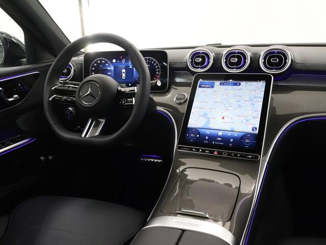 Mercedes-Benz C-KLASSE 300e Business Solution AMG | Panoramaschuifdak | DIGITAL LIGHT | Nightpakket | 19" multispaaks Velgen | 360° camera | Dodehoekassistent |