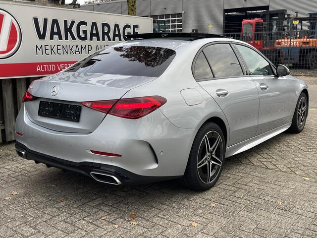 Mercedes-Benz C-KLASSE 300 e AMG Line 18"/Leder/Panoramadak/360 camera/Dodehoek/Keyless/Stoelverwarming + memory l + r/Sfeerverlichting premium/Apple Carplay & Android Auto