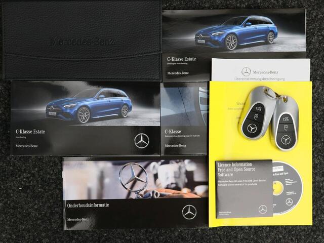 Mercedes-Benz C-KLASSE Estate 300 e AMG Plug-In Hybride AMG Line | Night Pakket | Panorama Schuif-Kanteldak | Alarm Klasse 3 | KeyLess-Go | Easy Pack Achterklep. Inclusief 48 maanden Mercedes-Benz Certified garantie voor Europa.