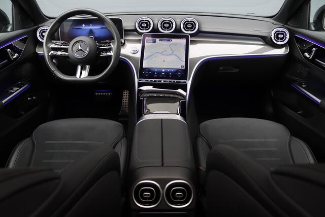 Mercedes-Benz C-KLASSE Estate 300 e AMG Line | Distronic | Panoramadak | Memory | Camera | Trekhaak | High Perf. LED | Nightpakket | Sfeerverlichting Premium | Stoelverwarming | Dodehoekassistent |