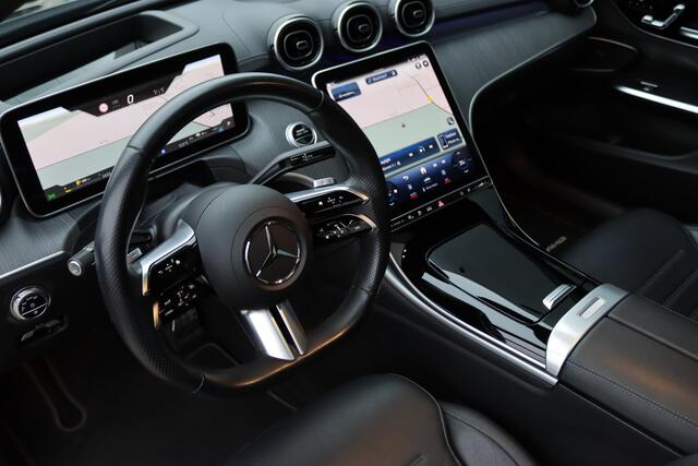 Mercedes-Benz C-KLASSE Estate 300 e AMG Line Pano/Leder/360/Head-up/Elek. stoelen+mem/Sfeer/Trekhaak wegkl.