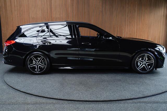 Mercedes-Benz C-KLASSE Estate 180 AMG Line Panodak Leer 360° Memory Distronic+ Matrix Laser Navi LED Nightpack Elektr. trekhaak PTS Ambient Plus Elekt. achterklep LM velgen BTW auto!