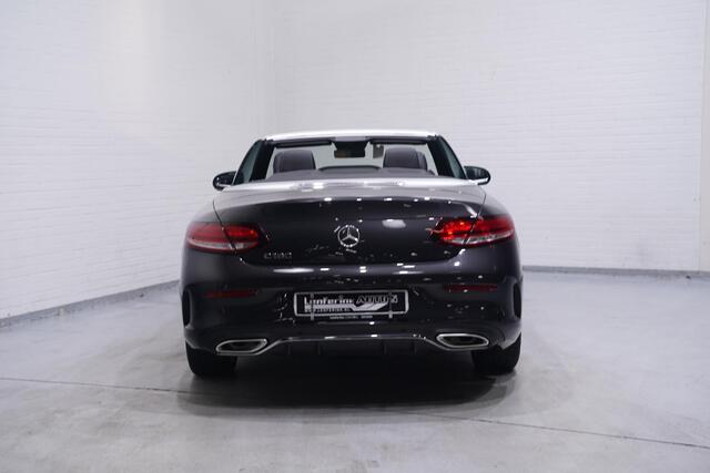 Mercedes-Benz C-KLASSE Cabrio 180 AMG Line AMG Styling Camera lederen-bekleding Apple Carplay digi-dashboard 18"-lmv spoorpakket windscherm nekwarmer keyless-start led-verlichting DAB-ontvangst PDC v+a cruise-controle