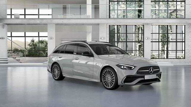 Mercedes-Benz C-KLASSE Estate 300e Business Solution AMG | Panoramaschuifdak | Trekhaak | Nightpakket | Burmester | Stoelverwarming | Dodehoekassistent |