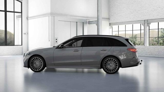 Mercedes-Benz C-KLASSE Estate 300e Business Solution AMG | Panoramaschuifdak | Trekhaak | Nightpakket | Burmester | Stoelverwarming | Dodehoekassistent |