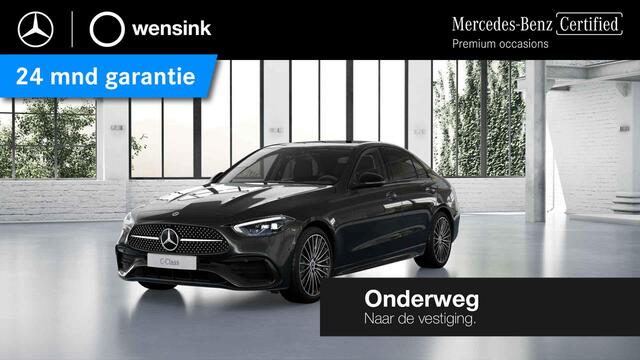 Mercedes-Benz C-KLASSE 180 AMG Line | Night | Panoramadak | Multispaaks AMG velgen | Stoelverwarming | Achteruitrijcamera |