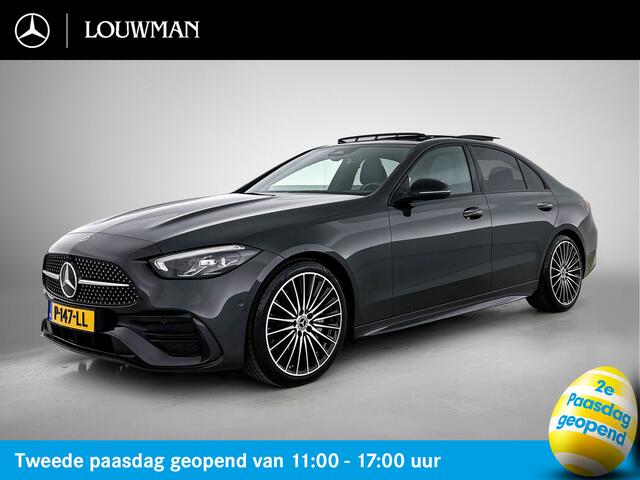 Mercedes-Benz C-KLASSE 200 AMG Nightpakket | Panoramadak | Alarm | Car Play | Sfeerverlichting | Parkeerpakket met Camera > MB-paasweekend