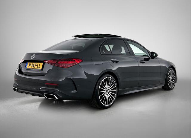 Mercedes-Benz C-KLASSE 200 AMG Nightpakket | Panoramadak | Alarm | Car Play | Sfeerverlichting | Parkeerpakket met Camera > MB-paasweekend