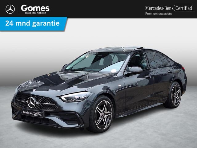 Mercedes-Benz C-KLASSE 300 e AMG Line | Night Pakket | Panoramadak | Memory pakket | Achteruitrijcamera | Sfeerverlichting | Dodehoekassistentie | Stoelverwarming | LED Koplampen