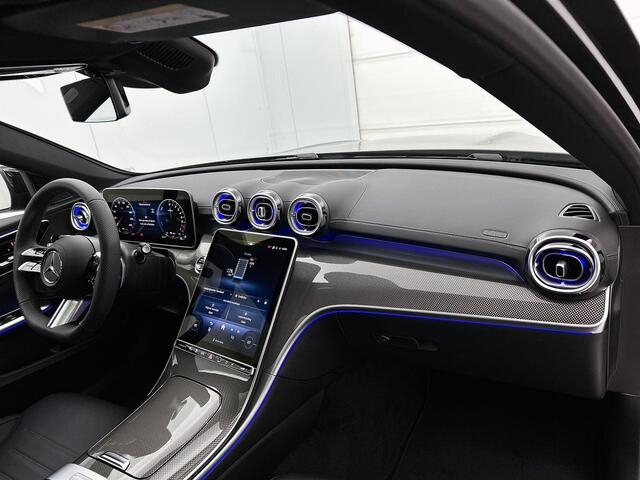 Mercedes-Benz C-KLASSE 300 e Business Solution AMG | Comfortpakket Plus | Nightpakket | Middenconsole metaalstructuur | Trekhaak | Smartphone-integratie | Panoramaschuifdak | GUARD 360° Plus | 360° camera | 19" multispaaks lichtmetalen AMG-velgen |