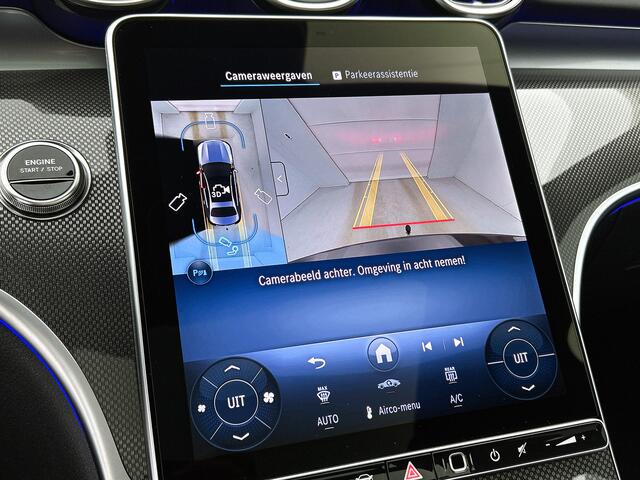 Mercedes-Benz C-KLASSE 300 e Business Solution AMG | Comfortpakket Plus | Nightpakket | Middenconsole metaalstructuur | Trekhaak | Smartphone-integratie | Panoramaschuifdak | GUARD 360° Plus | 360° camera | 19" multispaaks lichtmetalen AMG-velgen |
