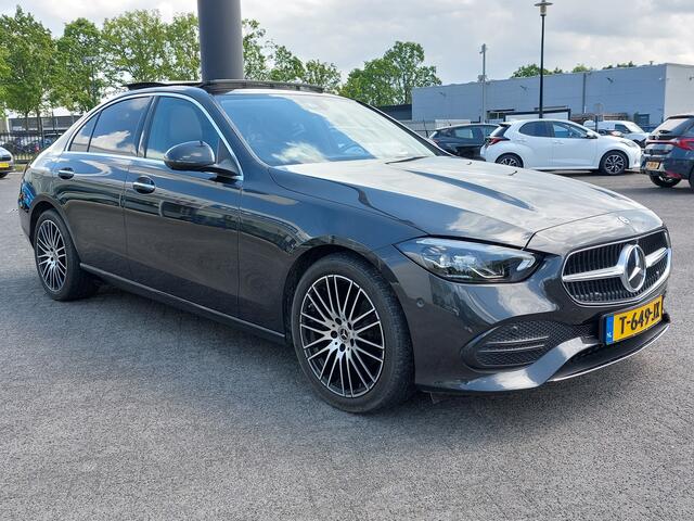 Mercedes-Benz C-KLASSE 180 170pk Automaat Luxury Line | Origineel NL | Navi | Apple Carplay+Android Auto | Leder+Stoelverwarming+Elek.Verstel | Panorama Schuifdak | Pdc V+A+Assist+360 Camera | 18''lm