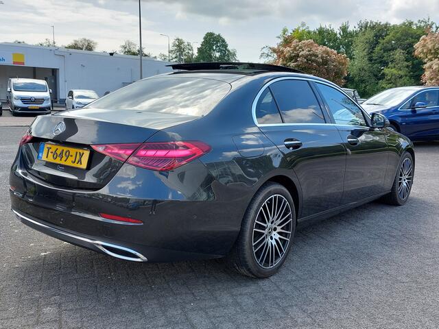 Mercedes-Benz C-KLASSE 180 170pk Automaat Luxury Line | Origineel NL | Navi | Apple Carplay+Android Auto | Leder+Stoelverwarming+Elek.Verstel | Panorama Schuifdak | Pdc V+A+Assist+360 Camera | 18''lm