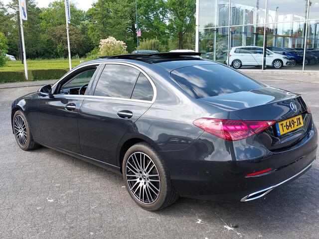 Mercedes-Benz C-KLASSE 180 170pk Automaat Luxury Line | Origineel NL | Navi | Apple Carplay+Android Auto | Leder+Stoelverwarming+Elek.Verstel | Panorama Schuifdak | Pdc V+A+Assist+360 Camera | 18''lm