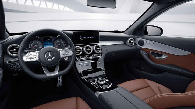 Mercedes-Benz C-KLASSE 160 Business Solution AMG | Panoramadak | Night | Multibeam | Stoelverwarming | Lederen bekleding |