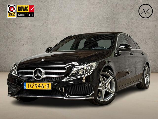 Mercedes-Benz C-KLASSE 180 AMG Sport 156Pk Automaat (NAVIGATIE, CAMERA, LEDER, ZWART HEMEL, STOELVERWARMING, SPORTSTOELEN, GETINT GLAS, NIEUWSTAAT)