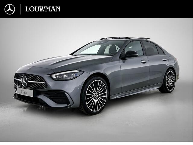 Mercedes-Benz C-KLASSE 300 e Business Solution AMG | Premium Plus | Winterpakket | Nightpakket | Middenconsole metaalstructuur | DISTRONIC | Panoramaschuifdak | 360° camera | Burmester® 3D surround sound system | 19" multispaaks lichtmetalen AMG-velgen |