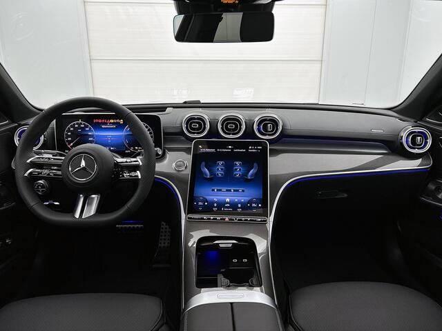 Mercedes-Benz C-KLASSE 300 e Business Solution AMG | Premium Plus | Winterpakket | Nightpakket | Middenconsole metaalstructuur | DISTRONIC | Panoramaschuifdak | 360° camera | Burmester® 3D surround sound system | 19" multispaaks lichtmetalen AMG-velgen |