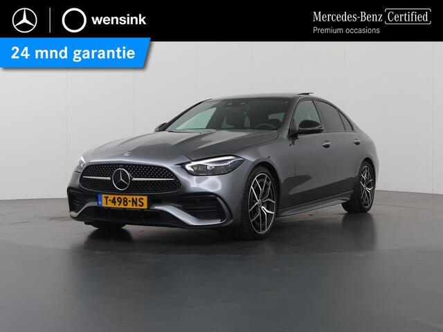 Mercedes-Benz C-KLASSE 200 AMG Line | Night | Memory | Multispaaks velgen | Burmester | Panoramadak | Stoelverwarming |