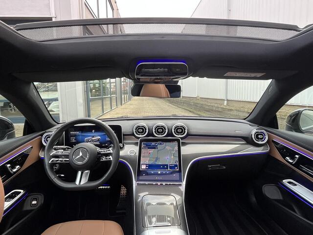 Mercedes-Benz C-KLASSE CLE Coupe 200 AMG Line | NL Auto/Voll.Historie/Navi/Leder/Pano.Dak/Sfeerverlichting/Elektr.Wegklapbare Trekhaak/Apple CarPlay-Android Auto