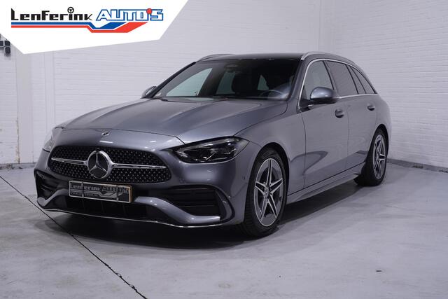 Mercedes-Benz C-KLASSE Estate 180 AMG Line NAP 1e eigen. ACC digi-dashboard electr bediende stoelen met memo 360 camera DAB-ontvangst panodak-glasuitv. PDC v+a electrische-achterklep schakelflippers private-glas led-verlichting drivers-assist sportstoelen met lederen/alcantara