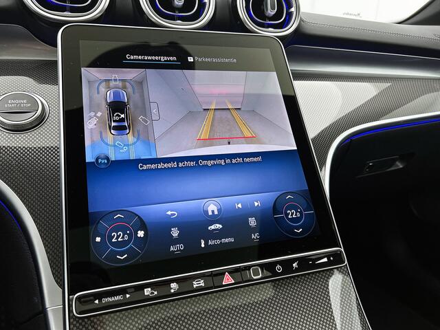Mercedes-Benz C-KLASSE 300 e Business Solution AMG | Comfortpakket Plus | Nightpakket | Middenconsole metaalstructuur | Trekhaak | Panoramaschuifdak | GUARD 360° Plus | 360° camera | 19" multispaaks lichtmetalen AMG-velgen |