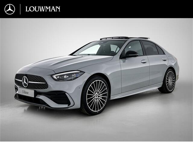 Mercedes-Benz C-KLASSE 300 e Business Solution AMG | Premium Plus | Nightpakket | Trekhaak | GUARD 360° Plus | Smartphone-integratie | Panoramaschuifdak | 360° camera | Burmester® 3D surround sound | 19" multispaaks lichtmetalen AMG-velgen |