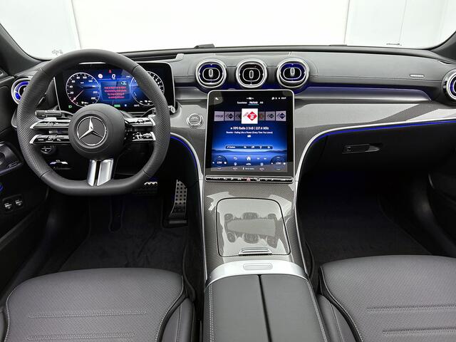 Mercedes-Benz C-KLASSE 300 e Business Solution AMG | Premium Plus | Nightpakket | Trekhaak | GUARD 360° Plus | Smartphone-integratie | Panoramaschuifdak | 360° camera | Burmester® 3D surround sound | 19" multispaaks lichtmetalen AMG-velgen |