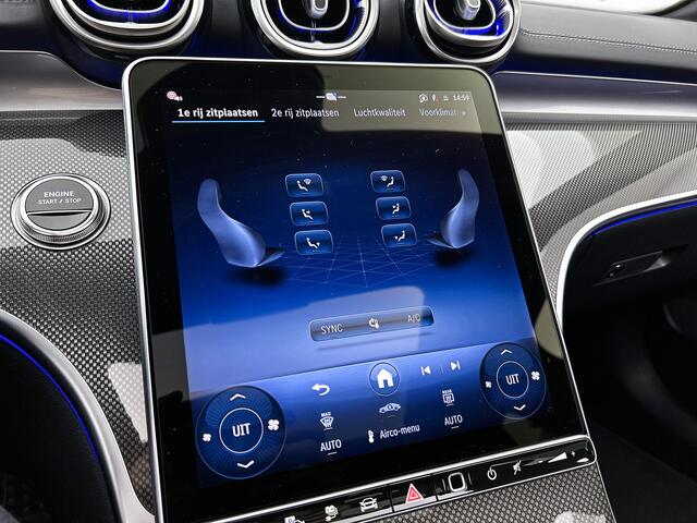Mercedes-Benz C-KLASSE 300 e Business Solution AMG | Premium Plus | Nightpakket | Trekhaak | GUARD 360° Plus | Smartphone-integratie | Panoramaschuifdak | 360° camera | Burmester® 3D surround sound | 19" multispaaks lichtmetalen AMG-velgen |