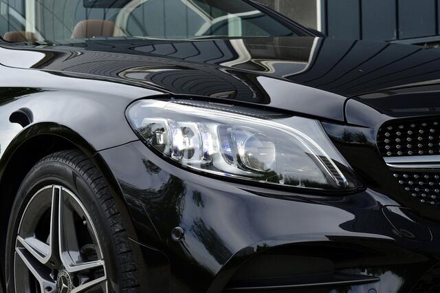 Mercedes-Benz C-KLASSE Cabrio 200 Premium Plus Pack AMG-Line Rijklaarprijs-Garantie Nek verwarming Leder Navigatie Airco Camera Led