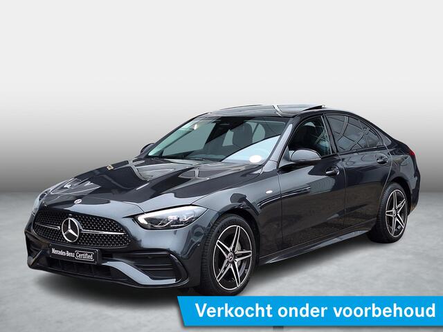 Mercedes-Benz C-KLASSE 300 e AMG Line | Night Pakket | Panoramadak | Memory pakket | Achteruitrijcamera | Sfeerverlichting | Dodehoekassistentie | Stoelverwarming | LED Koplampen
