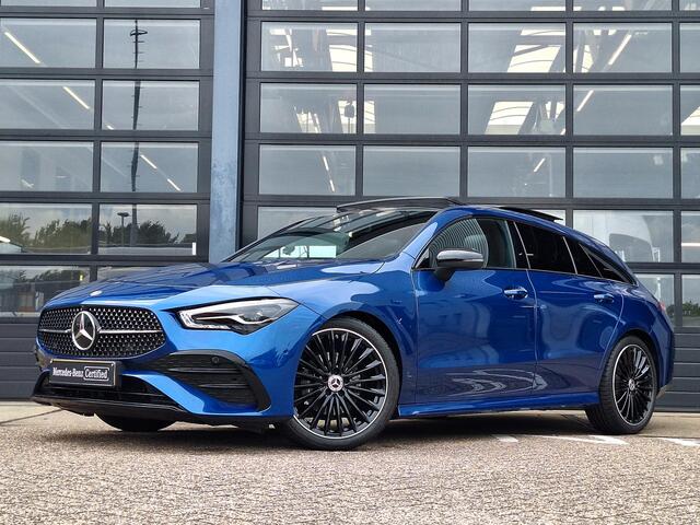 Mercedes-Benz CLA-KLASSE Shooting Brake 180 Star Edition AMG | Panoramadak | Nightpakket | Dodehoekassistent | Apple CarPlay | Android Auto | Sfeerverlichting | Stoelverwarming | Achteruitrijcamera | Elektrisch inklapbare buitenspiegels