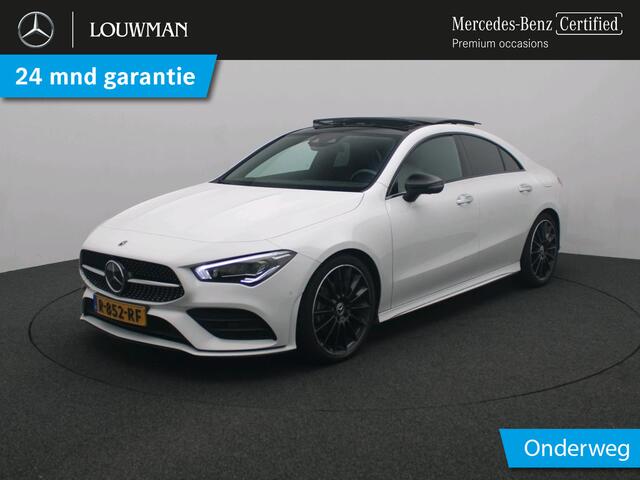 Mercedes-Benz CLA-KLASSE 180 AMG Line AMG Line | Night Pakket | Panorama Schuif-Kanteldak | Sfeerverlichting | 19 Inch AMG velgen | Distronic | Parkeerpakket met 360°-camera. Inclusief 24 maanden Mercedes-Benz Certified garantie voor Europa.