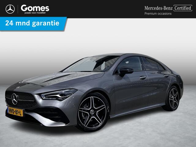 Mercedes-Benz CLA-KLASSE 180 Star Edition AMG | Night Pakket | Panoramadak | Bruin Interieur | Dodehoekassistent | Apple CarPlay | Android Auto | Sfeerverlichting | Stoelverwarming | Parkeersensoren | Achteruitrijcamera | Elektrisch Inklapbare Buitenspiegels