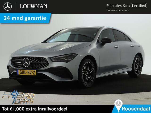 Mercedes-Benz CLA-KLASSE 250 e AMG Nightpakket | Dode Hoek Ass | Keyless Go | CarPlay | Sfeerverlichting | Stoelverwarming | Inclusief 24 maanden Mercedes-Benz Certified garantie voor Europa.