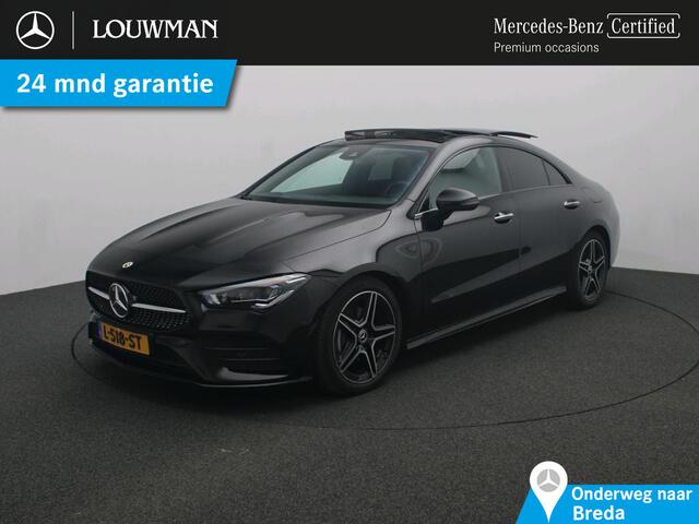 Mercedes-Benz CLA-KLASSE 180 Business Solution AMG AMG Line | Night Pakket | Panorama Schuif-Kanteldak | MultiBeam Ledkoplampen | Parkeerpakket met achteruitrijcamera | Stoelverwarming. Inclusief 24 maanden Mercedes-Benz Certified garantie voor Europa.