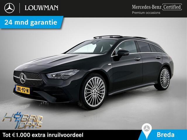 Mercedes-Benz Cla Shooting Brake 250 e Star Edition AMG Plug-In Hybride AMG Line | Night Pakket | Panoramadak | Parkeerpakket met 360°-camera | Memory Voorstoelen. Inclusief 24 maanden Mercedes-Benz Certified garantie voor Europa.