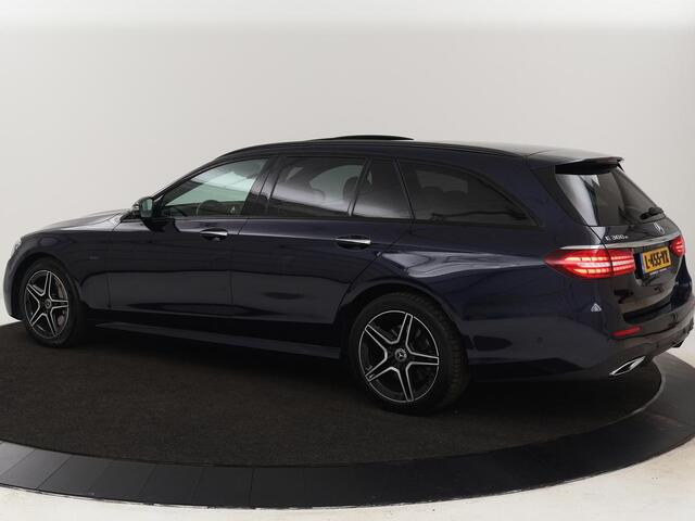 Mercedes-Benz E-KLASSE 300e AMG | Panoramadak | Adaptive cruise | Nappaleder | 360 Camera | Matrix LED | Trekhaak | Burmester | Navigatie | Stoelverwarming | Park Assist | Sfeerverlichting | PHEV | Plug In