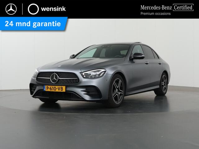 Mercedes-Benz E-KLASSE 200 Business Solution | AMG | Panoramadak | Rijassistentiepakket | Night | Burmester | Memory | Lederen bekleding | 360 graden camera |