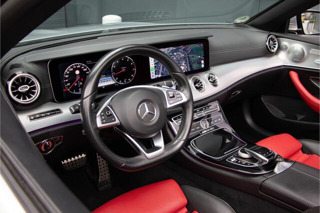 Mercedes-Benz E-KLASSE Cabrio 300 AMG 245PK | Luchtvering | ACC | 360Cam | Massage | Ventilatie + Nekverwarming | Head Up | Burmester | Lane & Side Assist Airscarf | Memory | Garageopener | Widescreen | Actieve Stuurassist | Designo | Nappa | Apple & Android Carplay | Sfeerverl