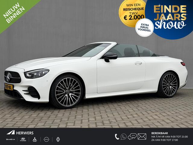 Mercedes-Benz E-KLASSE Cabrio 200 AMG Line / Burmester / Matrix / Nekverwarming / elektr. Stoelen + Memory / 360 Cam / BENZ Parfumering / Dashcam /