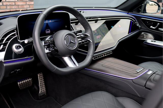 Mercedes-Benz E-KLASSE 450 4MATIC AMG Line Premium+ | Luchtvering | Hyperscreen | Achterasbesturing | Massage | Nappa Leder | Stoelventilatie | Soft-Close | Trekhaak | Burmester | HUD | Verwarmd Stuurwiel |