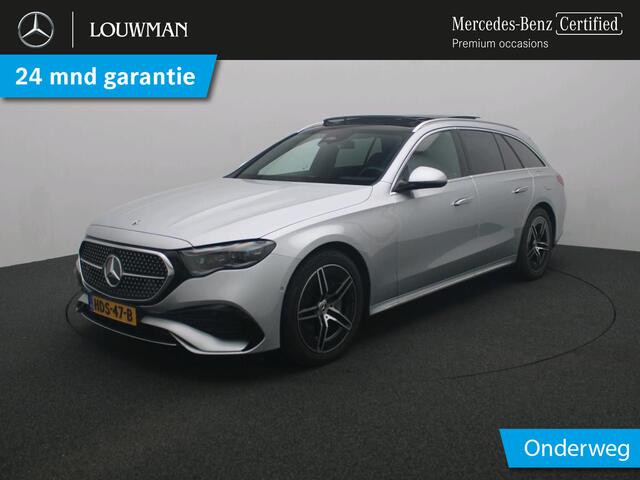 Mercedes-Benz E-estate 300 e AMG Plug-In Hybride AMG Line | Panorama Schuif-Kanteldak | Trekhaak | Memory Voor Stoelen | Burmester® | Alarm | Lederen Bekleding. Inclusief 24 maanden MB Certified garantie voor Europa.