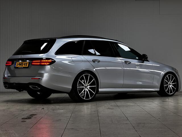 Mercedes-Benz E-estate 200 Business Solution AMG/ Trekhaak/ Wide-Screen/ Keyless/ Panorama-Dak/ Adaptive Cruise/ 19'' LMV/ Matrix-LED/ 360° Camera/ Dode-Hoek DET./ Stoelverw./ Zwarte-Hemel/ Elek. Stoel(en).