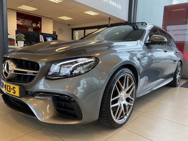 Mercedes-Benz E-estate AMG 63 S 4MATIC Premium Plus, 612pk, NL Auto, Burmester, Panoramadak, Leder, Stoelverwarming/ventilatie/massage, Carbon Pakket, Navigatie, 360 Camera, Sfeerverlichting, Head Up, DAB, 20" Lmv